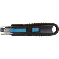Standard-Duty Retractable Safety Knife, Stainless Steel, Rubber Handle Cam Industrial