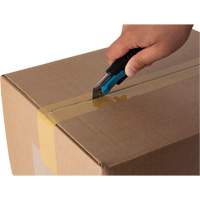 Standard-Duty Retractable Safety Knife, Stainless Steel, Rubber Handle Cam Industrial