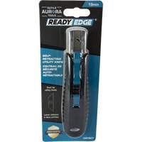 Standard-Duty Retractable Safety Knife, Stainless Steel, Rubber Handle Cam Industrial