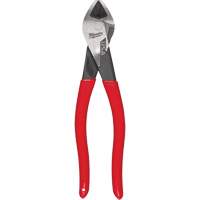 Angled Head Diagonal Dipped Grip Cutting Pliers, 8" L Cam Industrial