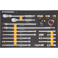 3/8" 90-Tooth Ratchet & Drive Tool Set with Foam Storage Tray Cam Industrial