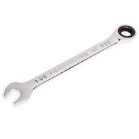 90-Tooth Ratcheting Combination Wrench, 12 Point, 1-1/8", Chrome Finish Cam Industrial