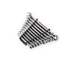 90-Tooth 12 Point SAE Wrench Set, Flex Head/Ratcheting Combination, 10 Pieces, Imperial Cam Industrial