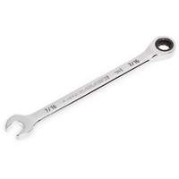 90-Tooth Ratcheting Combination Wrench, 12 Point, 7/16", Chrome Finish Cam Industrial