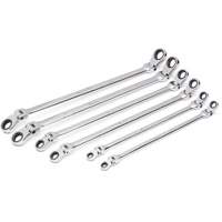90-Tooth 12 Point Metric GearBox Double Ratcheting Wrench Set, Flex Head, 6 Pieces, Metric Cam Industrial