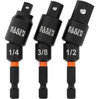 Swivel Impact Driver Socket Adapter Set, 1/4" Drive Size, Ball, 2-17/20" L Cam Industrial