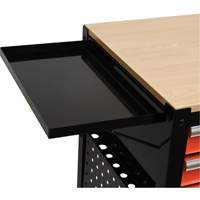 Chariot utilitaire, 4 tiroirs, Noir/Orange Cam Industrial