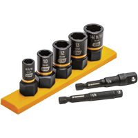Metric Bolt Biter Extraction Socket Set, 7 Pcs, Impact, 1/4"/3/8" Drive Size Cam Industrial