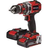 Professional Cordless Hammer Drill/Driver Kit, 1/2" Chuck, 18 V Cam Industrial
