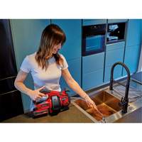 TE-DA 18/760 Li 18V Cordless Drain Auger (Tool Only), Powered, 25' Cable Length, 1/4" Cable Diameter Cam Industrial