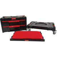 Socle roulant Arx avec jeu de roulettes pivotantes 3 mcx, 23-1/10" x 15" x 13-2/5', Noir Cam Industrial