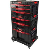 Socle roulant Arx avec jeu de roulettes pivotantes 4 mcx, 23-1/10" x 15" x 22-1/2", Noir Cam Industrial