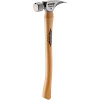 Marteau &agrave; face lisse en titane avec manche incurv&eacute; en noyer, 14 oz, Prise en Bois, 18" lo Cam Industrial