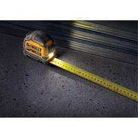 TOUGHSERIES Lighted Tape Measure, 26'/8 m, Imperial & Metric Graduations Cam Industrial