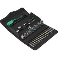 SA 15 Zyklop Comfort Ratchet Set with Reversing Lever, 28 Pcs, 1/4" Drive Size Cam Industrial
