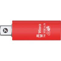 Adaptateur isol&eacute; VDE A/B, Prise 1/4", Douille 3/8", 2,78" lo, Sph&eacute;rique Cam Industrial