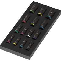 Foam Insert Zyklop B Impaktor Deep Socket Set 1, 15 Pcs, Impact, 3/8" Drive Size, Deep Cam Industrial