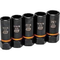 Jeu de douilles d'extraction Bolt Biter, 5 Mcx, Chocs, Prise de 1/2", Profond Cam Industrial