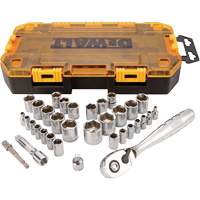 1/4" & 3/8" Drive Socket Set, 34 Pcs Cam Industrial