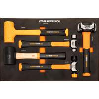 Mixed Hammer Set in Foam Storage Tray, 5 Pieces Cam Industrial