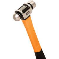 Ball Pein Hammer, 8 oz. Head Weight, Plain/Polished Face, Fibreglass Handle Cam Industrial