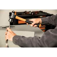 Ball Pein Hammer, 32 oz. Head Weight, Plain/Polished Face, Fibreglass Handle Cam Industrial