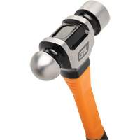 Ball Pein Hammer, 32 oz. Head Weight, Plain/Polished Face, Fibreglass Handle Cam Industrial