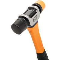 Soft Face Hammer, 16 oz. Head Weight, Plain Face, Solid Steel Handle, 12-1/4" L Cam Industrial