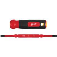 Tournevis &agrave; embouts interchangeables &agrave; tige articul&eacute;e isol&eacute; 1000 V, 2-en-1, 8-4/5" lo, Prise Coussin&eacute;e Cam Industrial