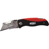 Folding Utility Knife, 2-3/8" Blade, Plastic/Cushion Handle Cam Industrial