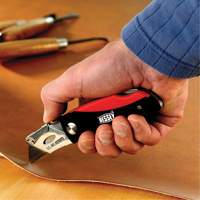 Folding Utility Knife, 2-3/8" Blade, Plastic/Cushion Handle Cam Industrial