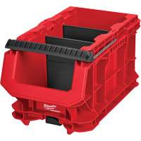 PACKOUT Compact Crate, 15-1/2" x 9-1/2" x 8-3/4", Black/Red Cam Industrial