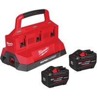 Ensemble de d&eacute;marrage M18 Forge avec 2 bloc-piles et chargeur rapide &agrave; six baies, Lithium-ion, 18 V, 12 Ah Cam Industrial
