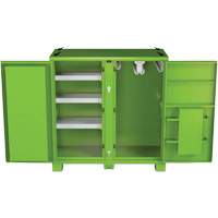 Armoire de rangement d'&eacute;PI sur place, Acier, Vert lime haute visibilit&eacute; Cam Industrial