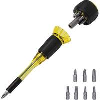 Tournevis 8-en-1 Tru-Grip avec raccourci, 6-57/100" lo, Prise Plastique Cam Industrial