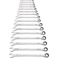 120XP Universal Spline XL SAE Wrench Set, Ratcheting Combination, 16 Pieces, Imperial Cam Industrial