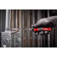 14-in-1 Ratcheting 1/4" Drive Multi-Bit Screwdriver, 10-11/100" L, Cushion Grip Handle Cam Industrial