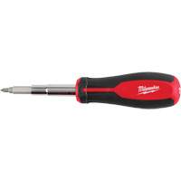 11-in-1 Magnetic 1/4" & 3/8" Drive Multi-Bit Screwdriver, 8" L, Cushion Grip Handle Cam Industrial