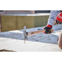 Milled Face Framing Hammer, 23 oz., Wood Handle Cam Industrial