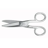 Electrician's Scissors, 5-1/4", Rings Handle Cam Industrial