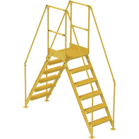 Crossover Ladder, 92" Overall Span, 60" H x 24" D, 24" Step Width Cam Industrial