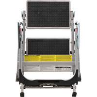 Tilt & Roll Step Stool Ladder, 2 Steps, 23" x 21" x 34.50" High Cam Industrial