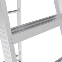 Step Ladder, 10', Aluminum, 225 lbs. Capacity, Type 2 Cam Industrial