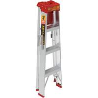 Step Ladder with Paint Tray, 4', Aluminum, 200 lbs. Capacity, Type 3 Cam Industrial