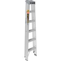 Step Ladder, 6', Aluminum, 225 lbs. Capacity, Type 2 Cam Industrial