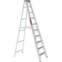 Step Ladder, 10', Aluminum, 225 lbs. Capacity, Type 2 Cam Industrial