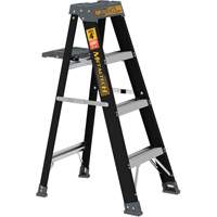 Step Ladder with Paint Tray, 4', Fibreglass, 250 lbs. Capacity, Type 1 Cam Industrial