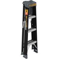 Step Ladder with Paint Tray, 4', Fibreglass, 250 lbs. Capacity, Type 1 Cam Industrial