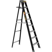 Step Ladder with Paint Tray, 8', Fibreglass, 250 lbs. Capacity, Type 1 Cam Industrial