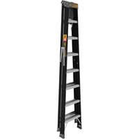 Step Ladder with Paint Tray, 8', Fibreglass, 250 lbs. Capacity, Type 1 Cam Industrial